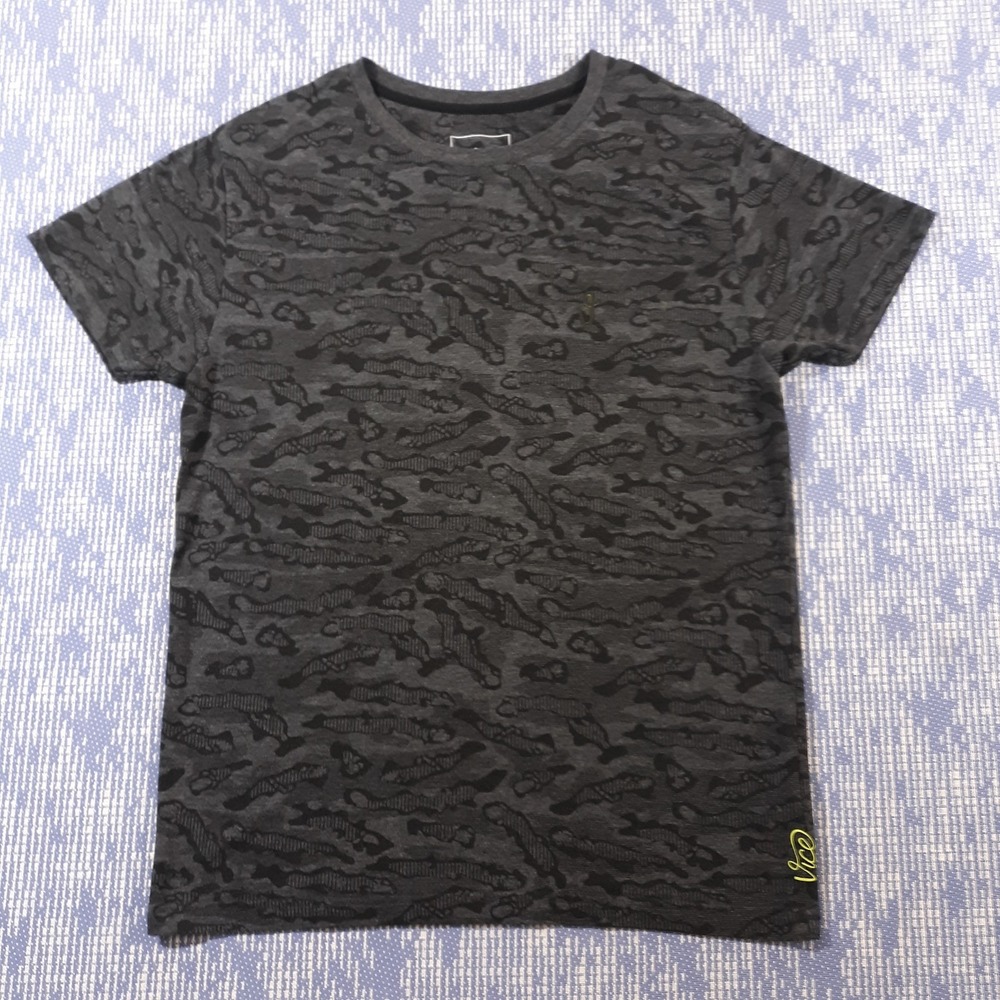 Vice Golf T-Shirt Mens Size Small Cotton Blend Gray Black Logo